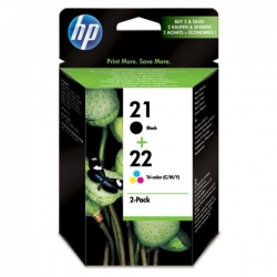 HP oryginalny ink SD367AE, HP 21 + HP 22, black/color, 190/165s, 2szt, HP 2-Pack, C9351AE + C9352AE